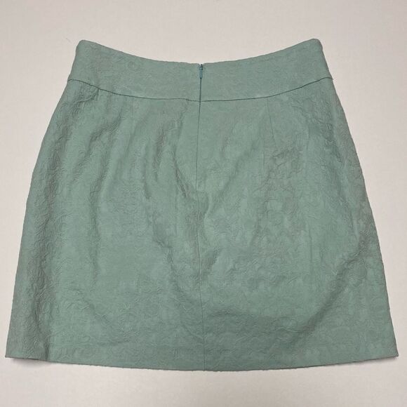 Zara Mint Green Embroidered Pleated Mini Skirt - Picture 2 of 9